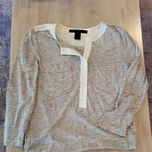 Marc By Marc Jacobs Gray and White Top